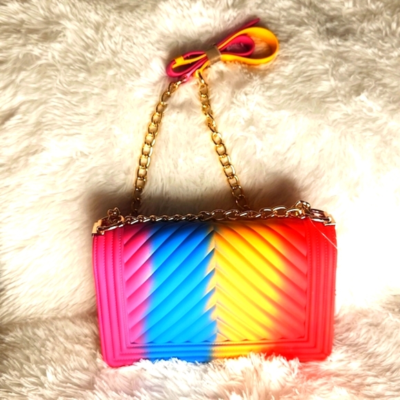 Multi Color Rectangular Shoulder Bag - Picture 5 of 15